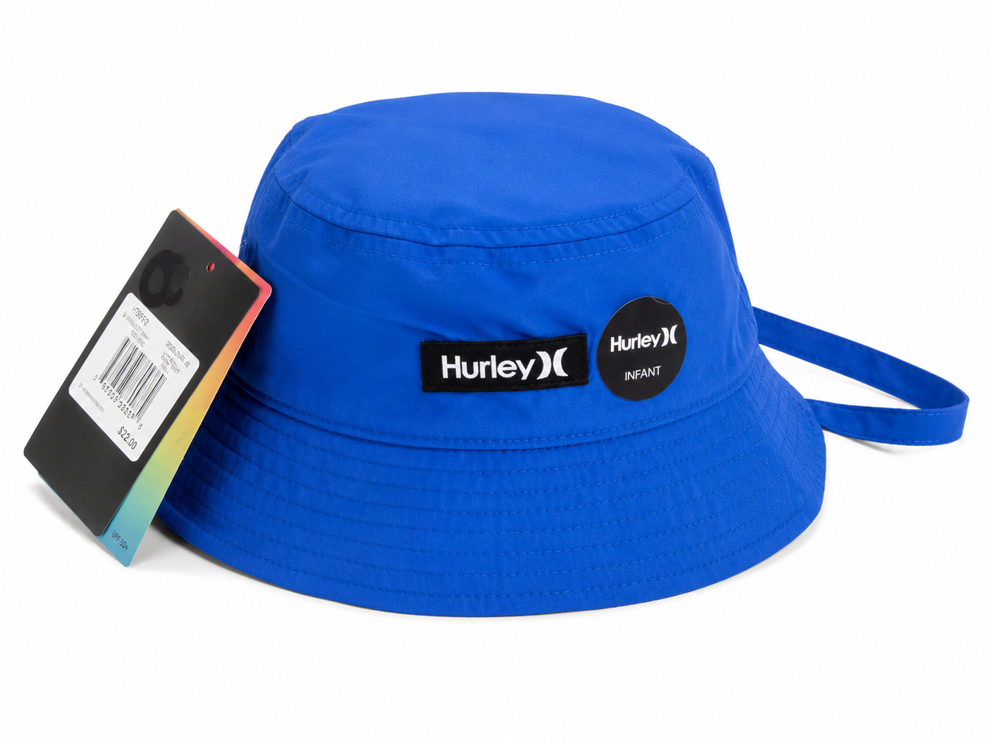 Gorro Hurley Infantil Azul Bucket Hat Original UPF 50+ 12-24 Meses