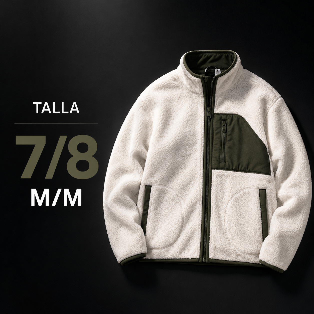 Chaqueta Sherpa Infantil Verde Oliva Haystack Talla M/M (7/8)