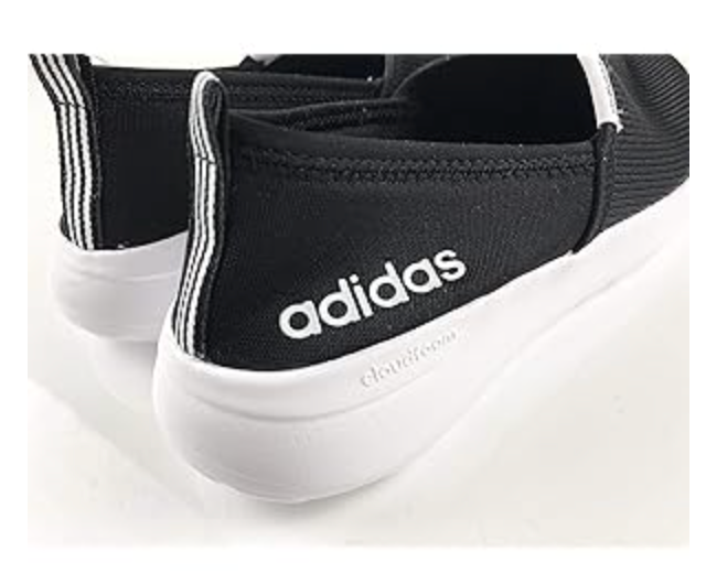 Adidas Cloudfoam Lite Racer Slip-On Mujer Negro Blanco Original talla 6