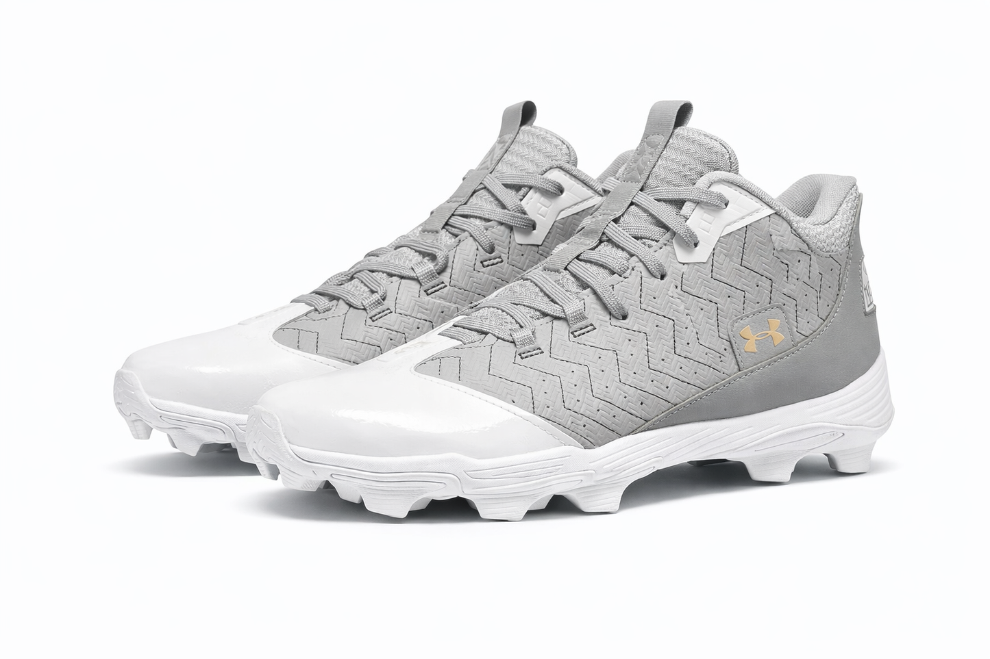 Tacos Under Armour Harper Mid RM Gris/Blanco – Alto Rendimiento