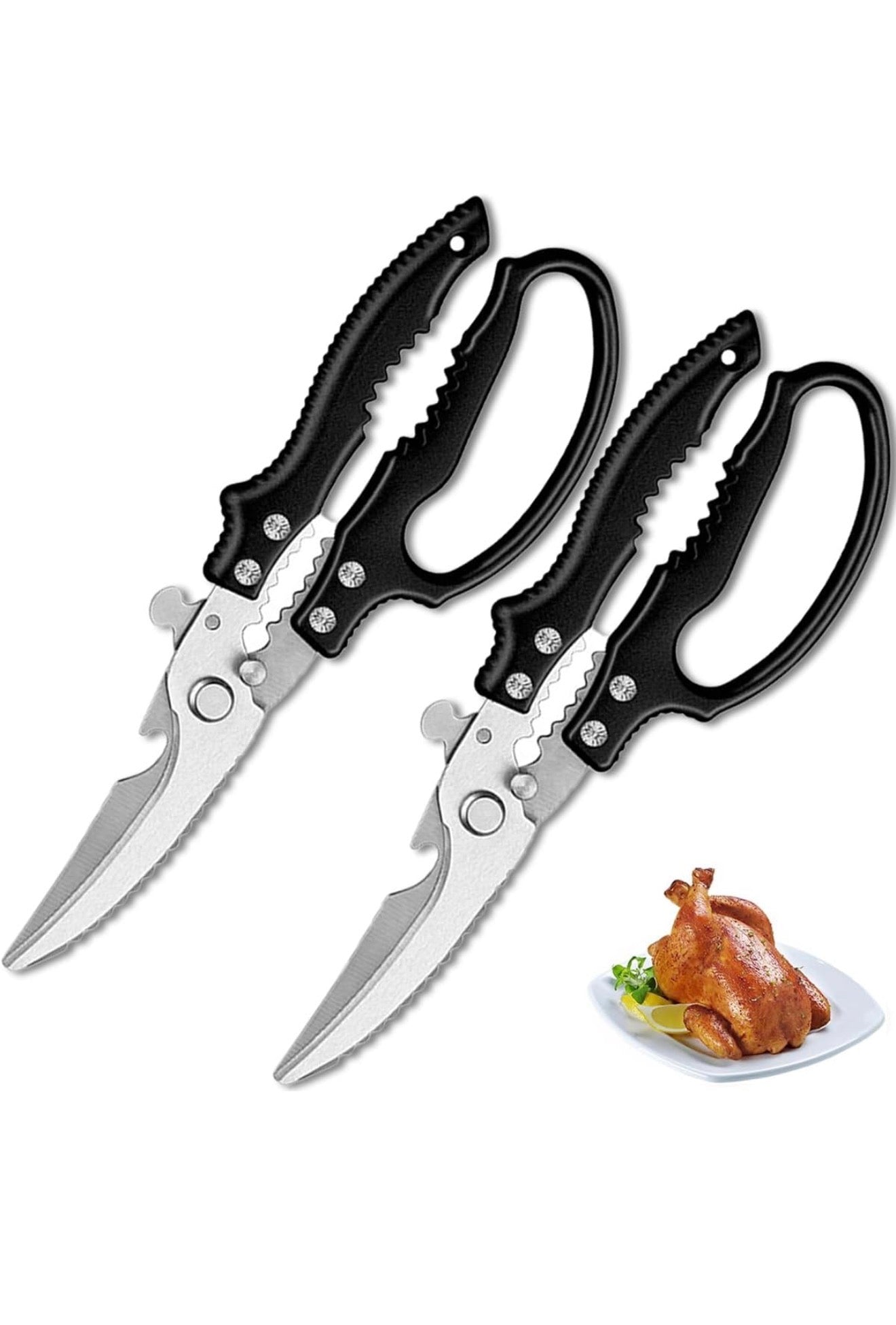 Tijera de Cocina Multiuso Acero Inoxidable 3Cr13 Corte Profesional Pollo Carne Verduras