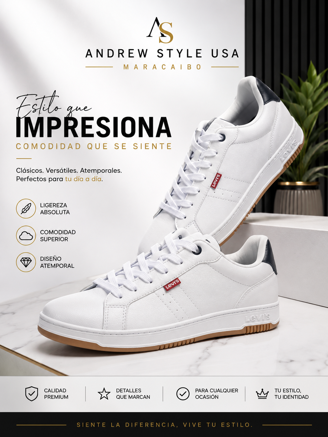 Levi’s Lifestyle Casual Blanco Hombre Talla 8.5