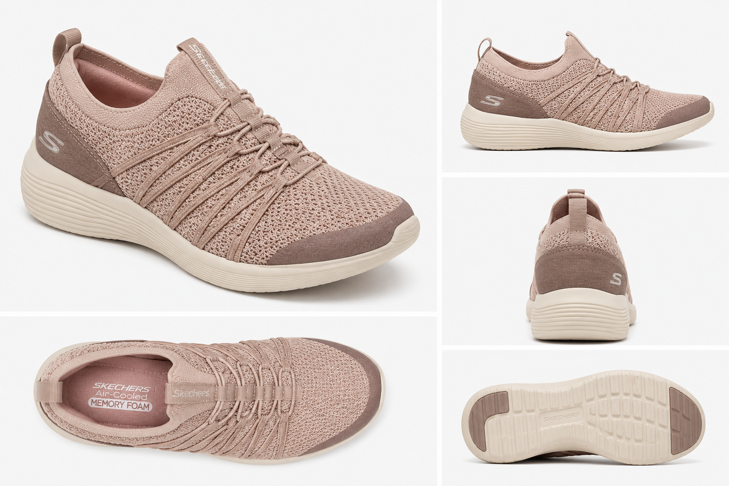 Skechers Arya Mujer Taupe Original Talla 40 Venezuela