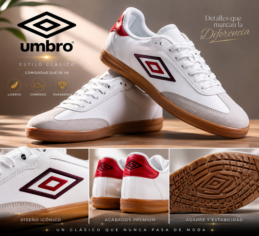Umbro Classic Court Mujer Blanco Rojo Talla US 7.5 Original