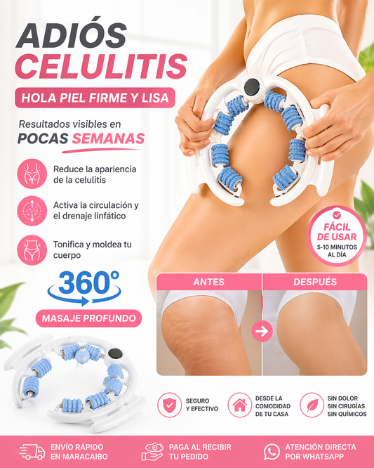 Reductor Anticelulitis 360° | Tonifica y Mejora la Piel desde Casa (Masajeador Corporal)