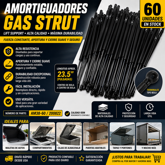 Amortiguador de Gas Meritool AM38-60 102025 High Pressure Lift Support