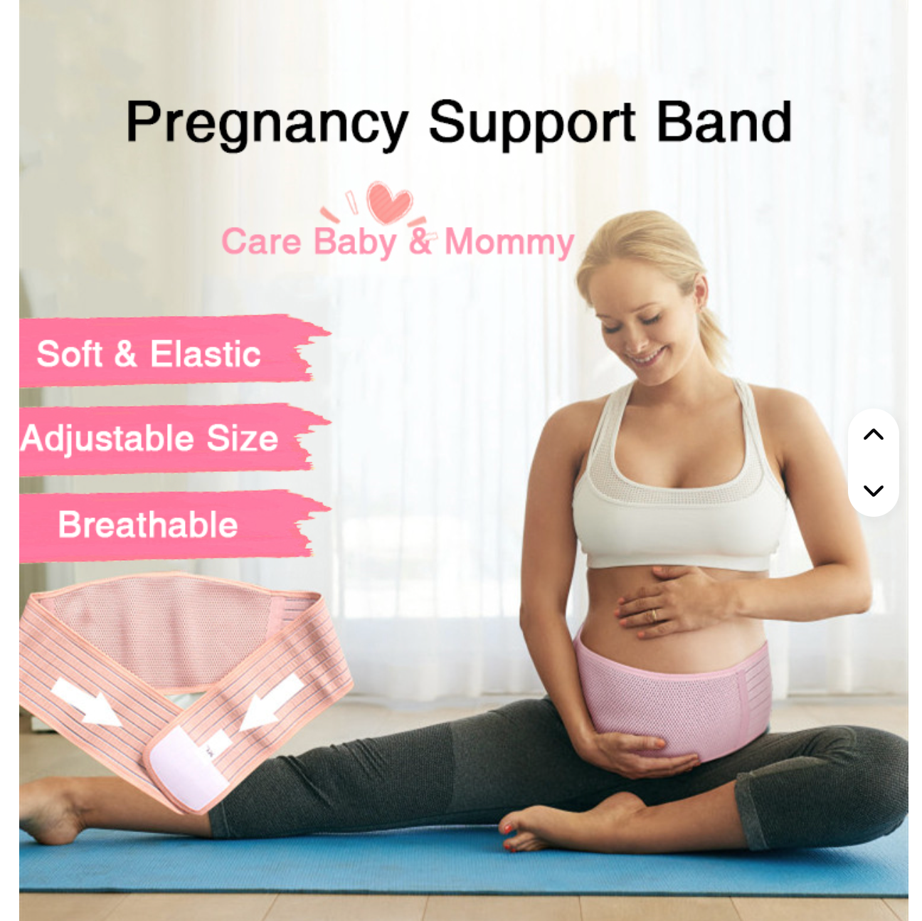 FAJA MATERNA ELASTICA DE SOPORTE PARA EMBARAZO CON SOPORTE LUMBAR