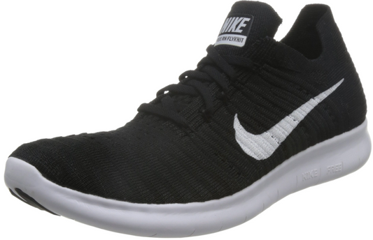 Nike Free RN Flyknit Hombre Negro/Blanco Original Running Gym