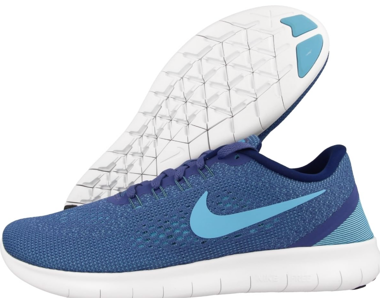 Nike Women’s Free RN Blue Moon Running Sneakers – Polarized Blue Performance Shoes