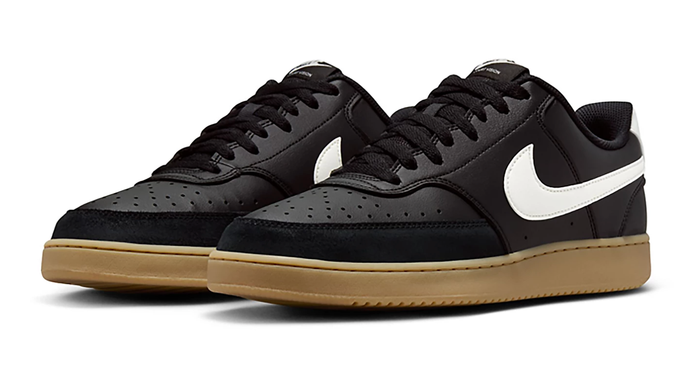 Nike Court Vision Next Nature Hombre Negro/Blanco Gum Sole Sneakers