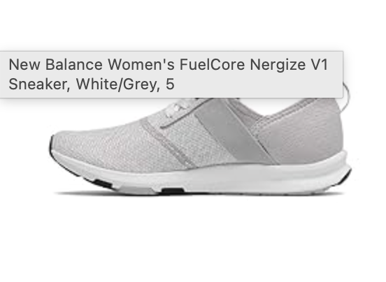 New Balance FuelCore Nergize V1 Mujer Blanco/Gris Talla 35