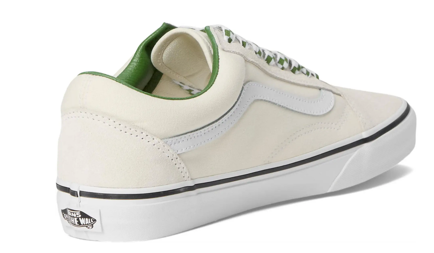Vans Old Skool Mujer Blanco Verde Original Talla 36 Venezuela