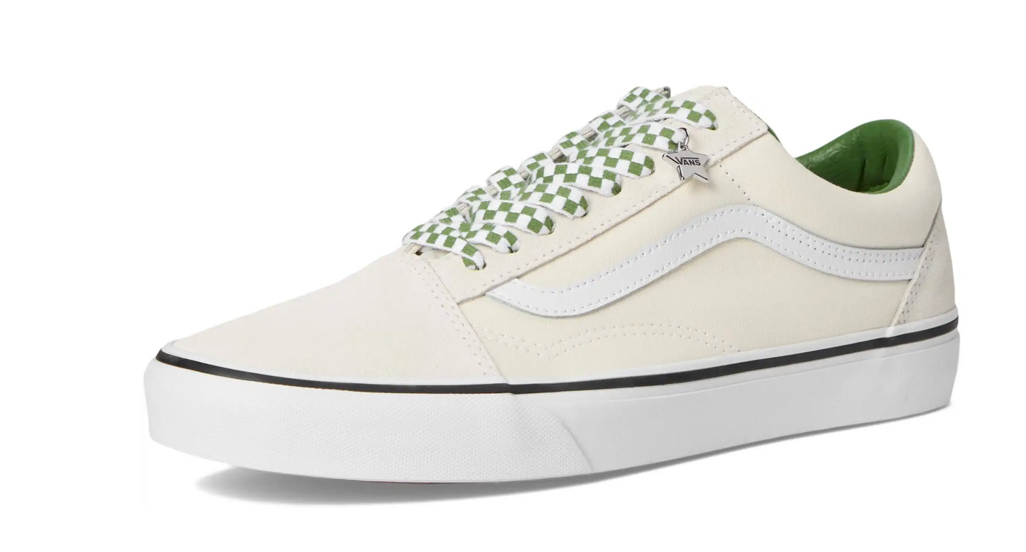 Vans Old Skool Mujer Blanco Verde Original Talla 36 Venezuela
