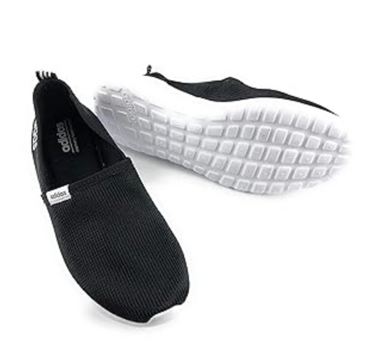 Adidas Cloudfoam Lite Racer Slip-On Mujer Negro Blanco Original talla 6