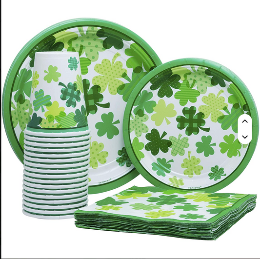 ST. Patrick's Day Party set - kit - Plates, Cups & Napkins) Ready to Use