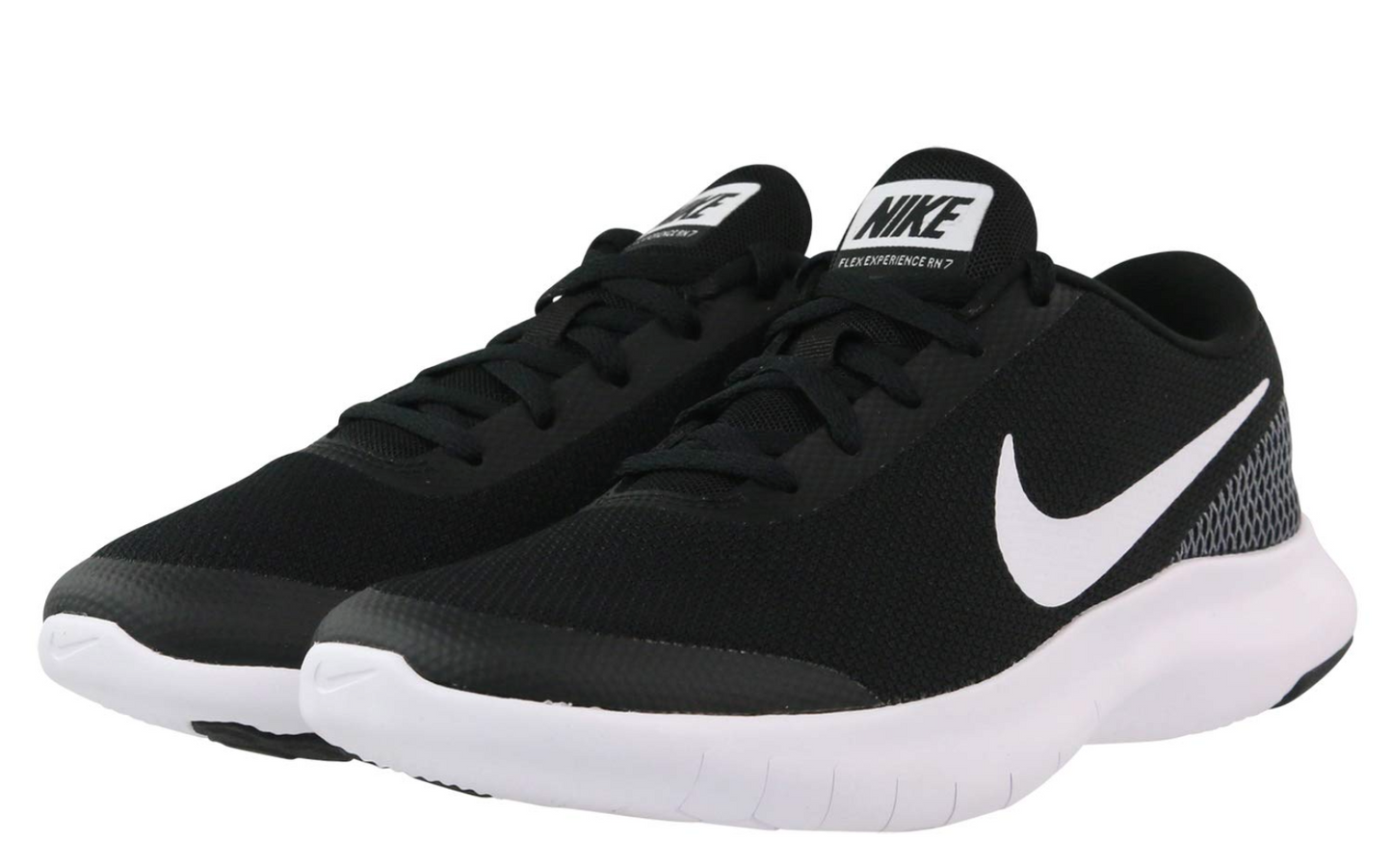 Nike Men’s Flex Experience RN 7 Black/White Running Shoes – Lightweight Comfort Sneakers