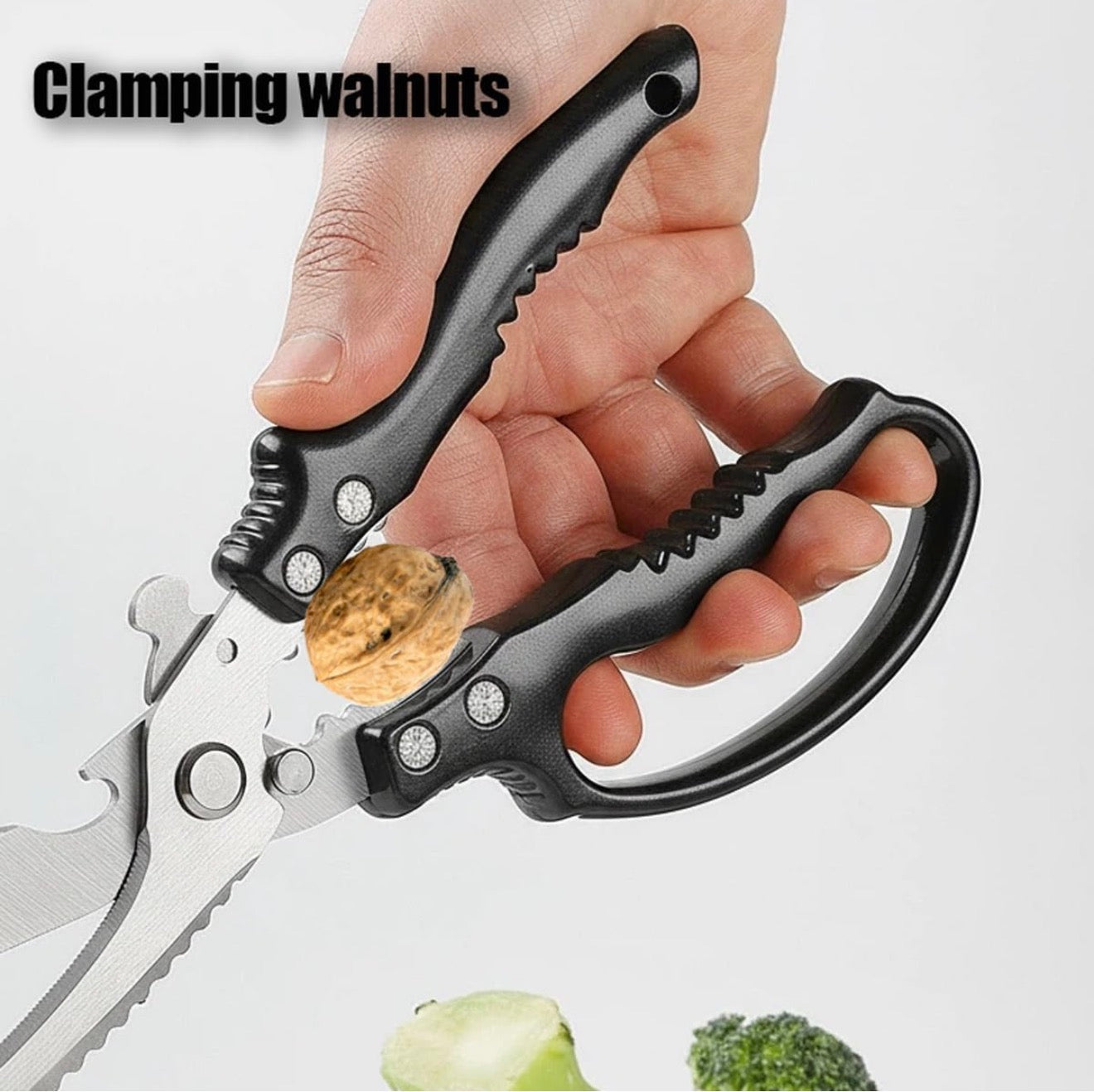 Tijera de Cocina Multiuso Acero Inoxidable 3Cr13 Corte Profesional Pollo Carne Verduras