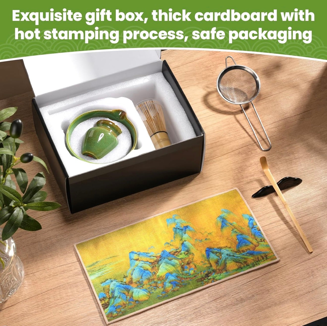Kit Matcha Premium 7 Piezas – Ritual Japonés Antiestrés en Casa 🍵