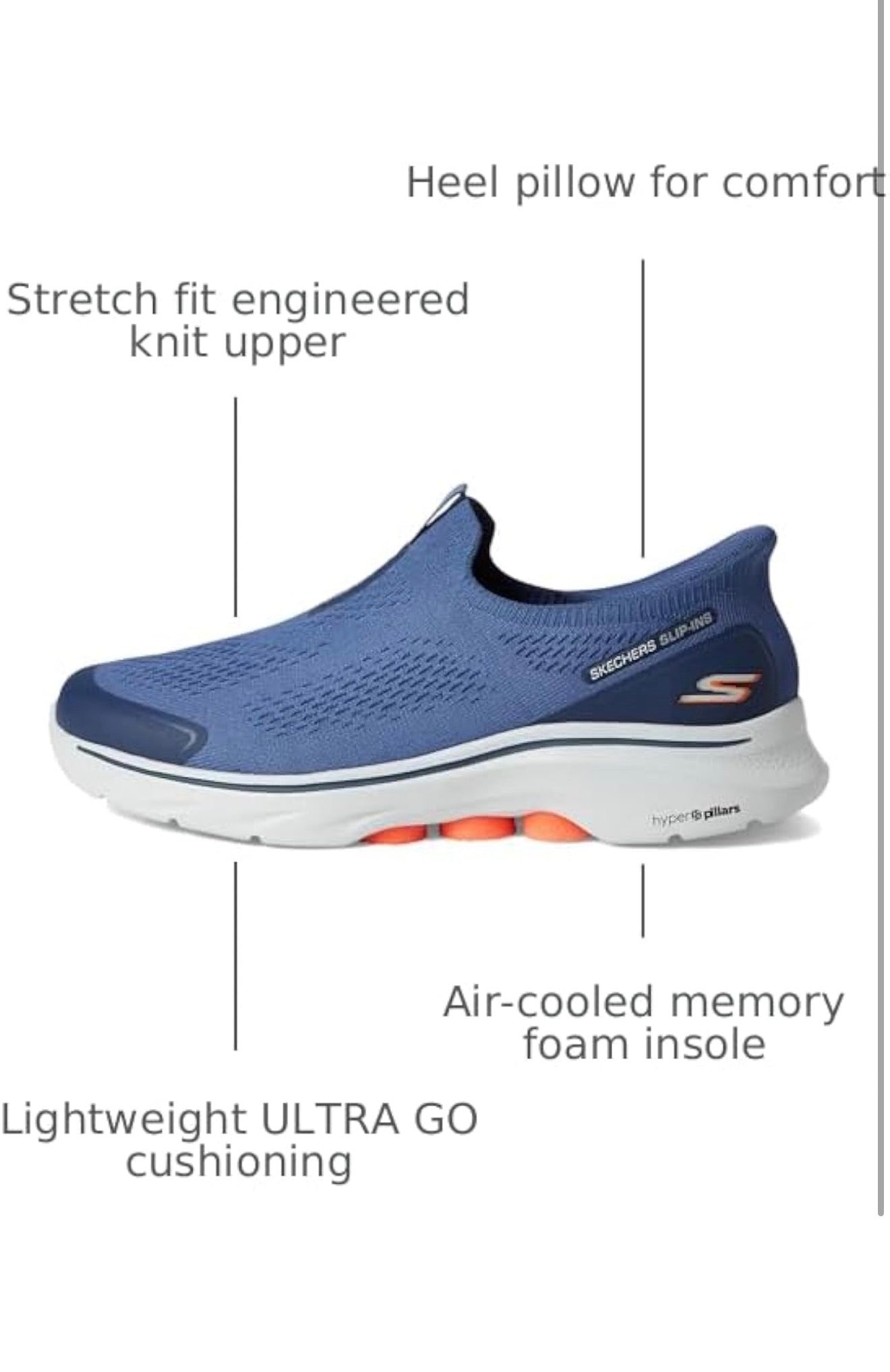 Zapatos Skechers Go Walk Originales Hombre Talla 42 Slip-On Cómodos