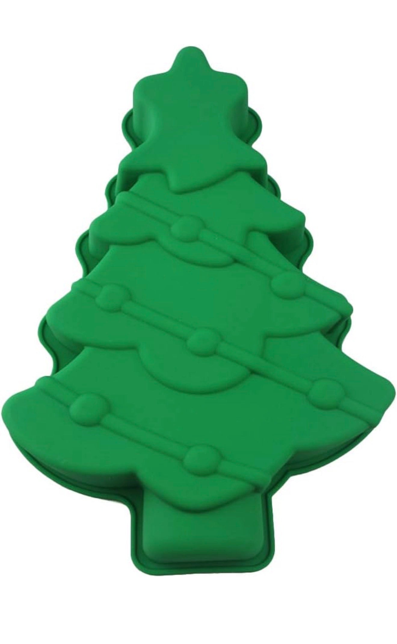 Molde Navideño Árbol de Silicona – Ideal para Emprender con Tortas y Postres 🎄
