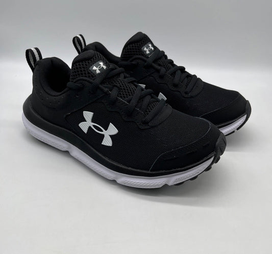 Zapatos Under Armour Charged Assert 10 Mujer – Black/White | Running Original - Talla 6