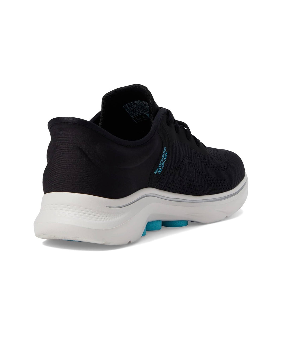 Skechers GO WALK 7 Valin Mujer – Hands Free Slip-ins Black/Aqua - Talla 6