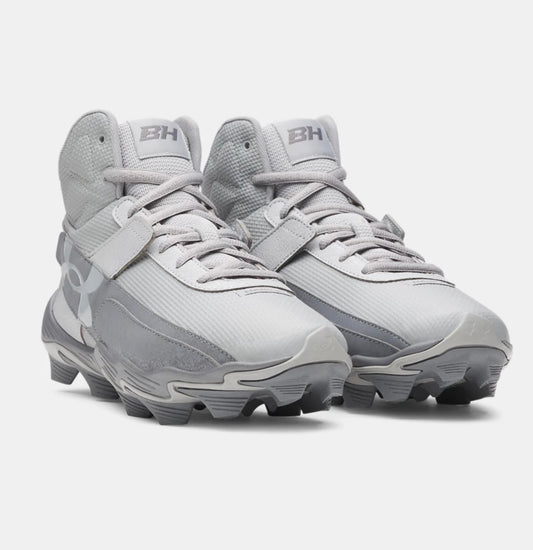Under Armour UA Harper 10 Mid RM – Tacos de Béisbol para Hombre – Gris - Talla 9.5 - 10