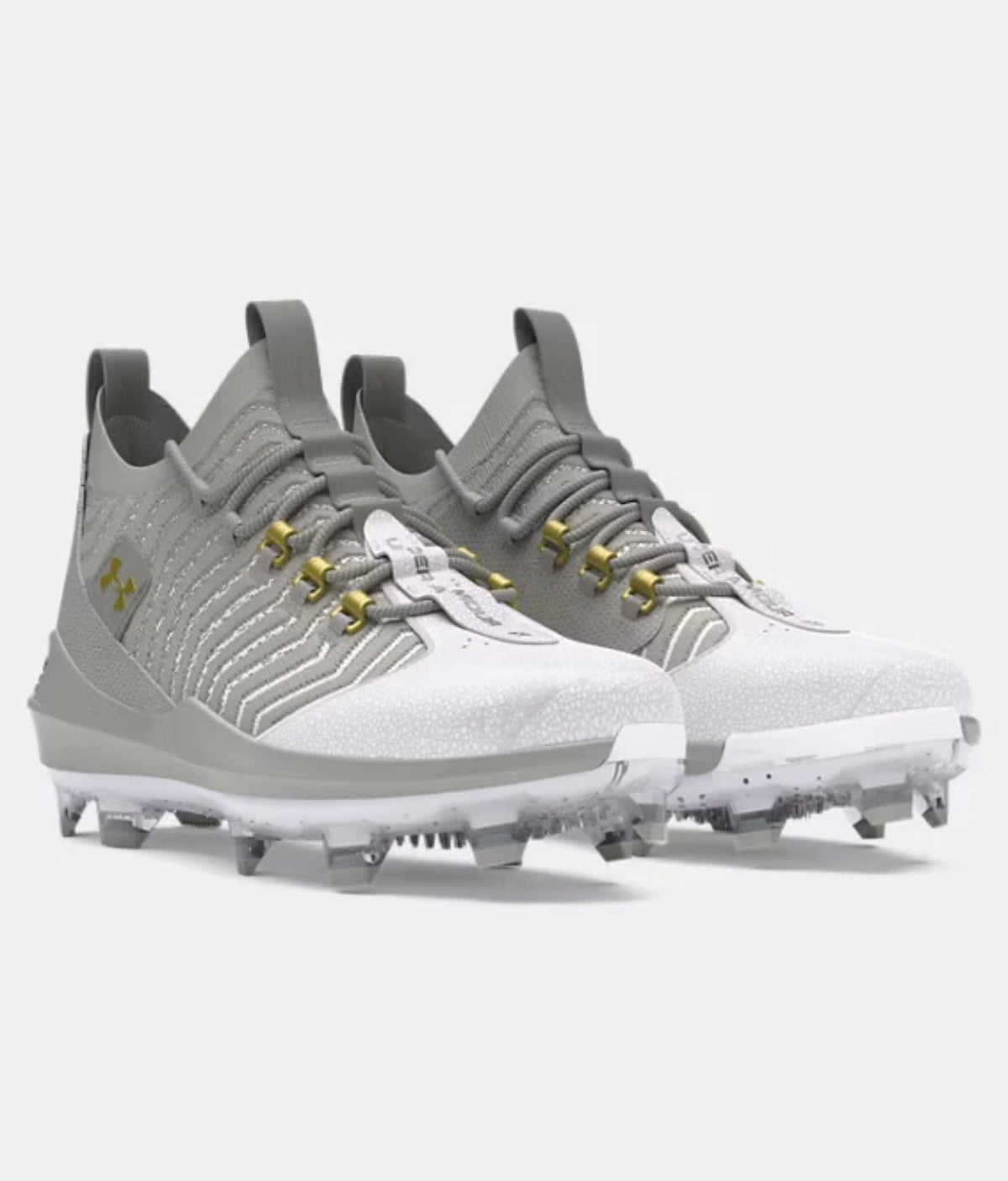 Under Armour Harper 9 Pro TPU Hombre – Tacos de Béisbol Blanco/Gris - Talla 8