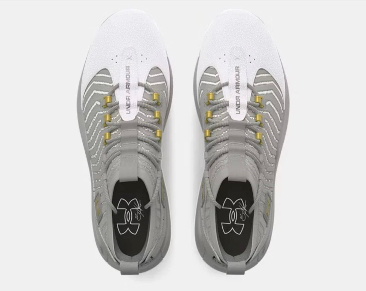 Under Armour Harper 9 Pro TPU Hombre – Tacos de Béisbol Blanco/Gris - Talla 8
