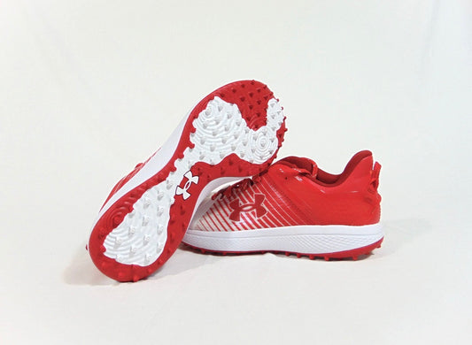 Under Armour UA Yard Turf – Zapatos de Béisbol Rojo/Blanco - Talla 11