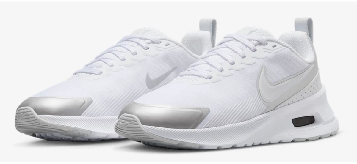 Nike Air Max Nuaxis Mujer – White / Metallic Silver